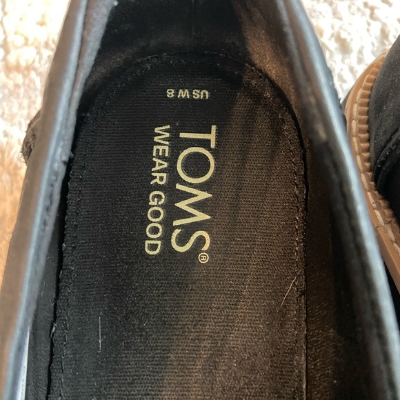 TOMS Cara Loafers Black Sz 8 - Picture 4 of 6
